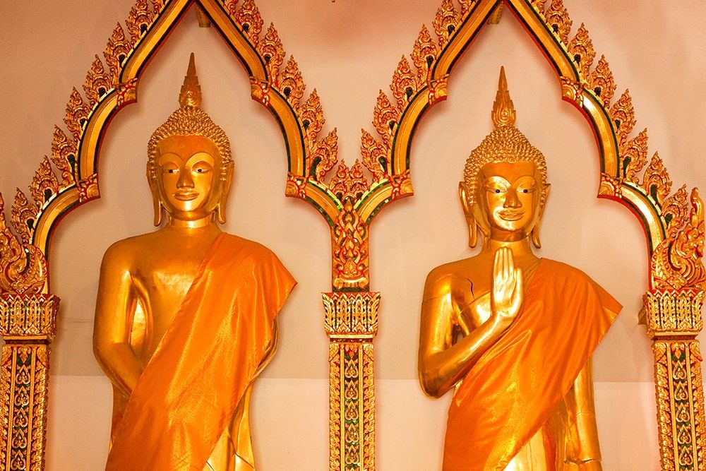 Thailand Buddha statues in temple